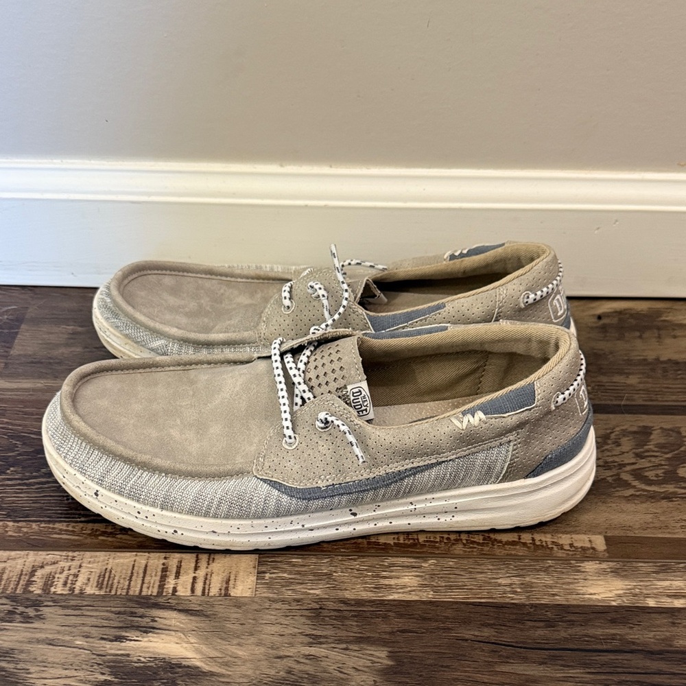 Hey Dude Men's  greysish Slip-On Boat Shoes